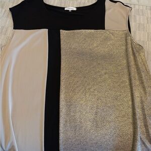 Calvin Klein Women's Top - Black, Cream, Gold